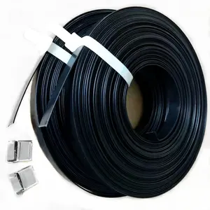 Stainless Steel Banding PVCcoated Extruded Flame Retardation Without Halogen 304 316 Stainless Steel Binding Strap