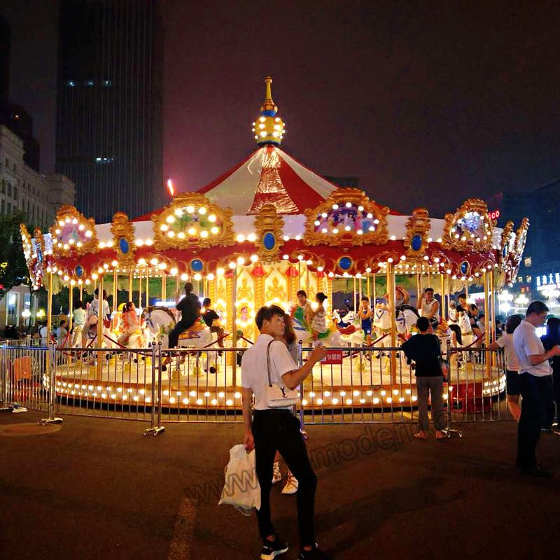 Горячая Распродажа Карусель лошадь катание развлечения б/у игровая площадка карусель для продажи