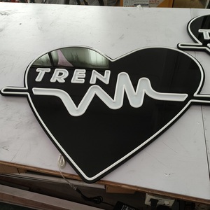 Enseigne néon <span class=keywords><strong>LED</strong></span> personnalisée à motif imprimé UV, lumière acrylique 3D extérieure pour entreprises, bars, hôpitaux, enseignes de mariage, garantie 3 ans - Product Image 6