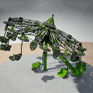 Atracciones Comerciales para Parques de Diversiones, Columpios Dobles, Columpios de Brazo Doble para Exteriores, en Venta - Product Image 6