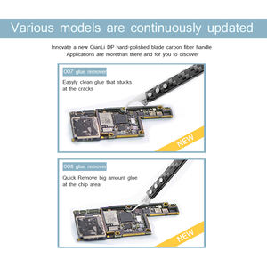 QIANLI DP شفرة يدوية مصقولة يدويًا + مقبض من ألياف الكربون غير قابلة للإنزلاق للهاتف المحمول أدوات يدوية لإصلاح إزالة الصمغ - Product Image 3