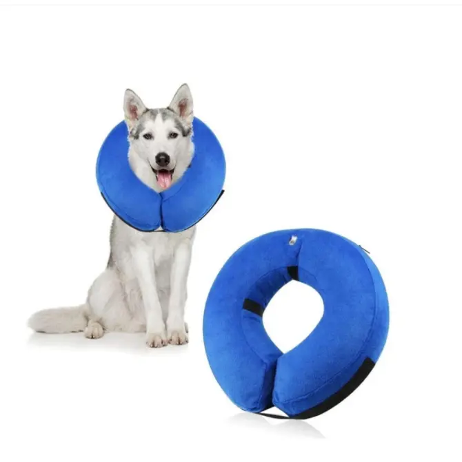 Customized Core Protective Cone Soft Pvc Recovery Pets Cat E-collar Elizabethan Dog Inflatable Collar For Dogs And Cats