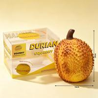 Jouet Squishy Géant Réaliste Durian, Jouet Sensoriel Anti-Stress Jumbo, Grand Jouet à Presser en Forme de Fruit pour Enfants et Adultes, Idéal Cadeau