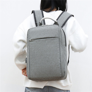 Laptop <b>Backpack</b> <b>Large</b> Capacity Water Resistant USB Port Unisex Business Travel Solid Color Durable Breathable - Product Image 2