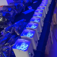 Éclairage de scène DMX512 Mariage DJ Uplight RGBWAUV 6in1 Led Par Lumière Sans Fil Batterie Par Can