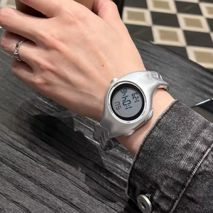Circular LED Display Date Luminous Acrylic Band Electronic Multifunctional <b>Watch</b> Hot Selling Fashion Plastic Digital <b>Watch</b> - Product Image 3