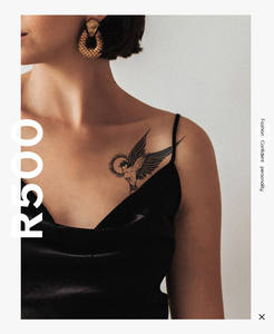 Tatouage temporaire personnalisé ou en gros, motif graphique tendance, motif d'hirondelle, motif de mouche, tatouage temporaire imperméable de 15 jours, autocollant de tatouage pour femmes - Product Image 2