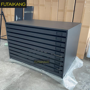 Современный высококачественный изготовленный на заказ образец керамической плитки металлический комод каменный деревянный напольный шкаф для выставочного зала - Product Image 4