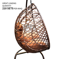 Chaise longue suspendue en rotin Mobilier Chaise en rotin naturel pour distributeur grossiste détaillant en Europe US