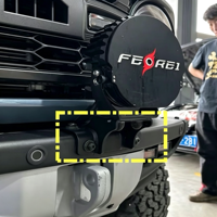 Soporte de Montaje para Barra de Luces Delantera JK Heavy Duty Al Mg para Ford Bronco 2021-2024 4x4 Todoterreno, Soporte para Faros LED, Protector de Parrilla