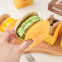 Emballage en carton pour pâtisserie, pliable, biodégradable, respectueux de l'environnement, avec logo personnalisé, pour les en-cas, les pâtisseries sucrées, les aliments