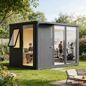 Cocovia Casetta da Giardino Fai-da-Te dal Design Moderno |   Casetta da Giardino Fai-da-Te | Casa Prefabbricata Modulare Impermeabile ed Ecologica per Giardino - Product Image 1