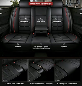 Housse de siège de voiture universelle en <span class=keywords><strong>cuir</strong></span> antidérapante pour conducteur, adaptée aux SUV, camionnettes et fourgonnettes - Product Image 2