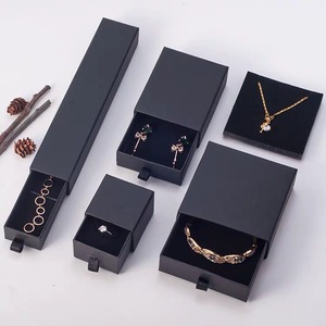 China Manufactory black boxes cardboard paper gift packaging Jewellery box