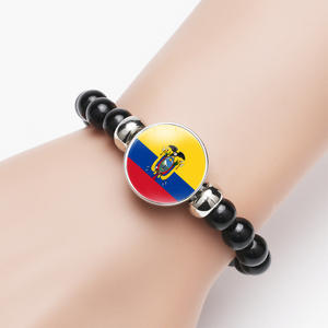 Pulsera Unisex Hecha a Mano con Cuentas de Cuerda Elástica con Diseño de la Bandera Nacional de <span class=keywords><strong>Venezuela</strong></span>, Material Mixto, para Eventos Turísticos - Product Image 3