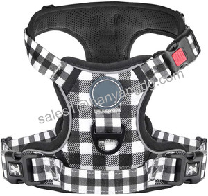 Harnais pour chien Hanyang OEM personnalisé, type gilet, réfléchissant, réglable, anti-traction, ensemble complet - Product Image 2