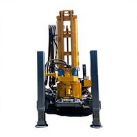 Machine de forage rotative diesel sur chenilles pour puits d'eau, profondeur max. 180 m et diamètre 140-254 mm, composants moteur et boîte de vitesses