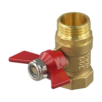 Petit robinet à tournant sphérique en laiton 1/8 "1/4'' 3/8 ''1/2'' filetage femelle/mâle connecteur de vanne en laiton joint raccord de tuyau en cuivre adaptateur de coupleur