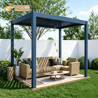 Pergola motorisée à lames orientables en aluminium, pour terrasse de piscine, extérieur, imperméable, auvent, Canada, jardin, patio, bioclimatique, OEM, CE, sur mesure