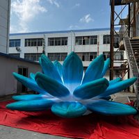 Fleurs de lotus gonflables géantes de diamètre de 6m pour le type d'arc de ballon de boule de neige de décoration