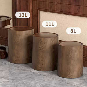 GREENSIDE <span class=keywords><strong>Poubelle</strong></span> de recyclage pour bureau en gros <span class=keywords><strong>Poubelle</strong></span> cylindrique en bois avec couvercle en plastique <span class=keywords><strong>Cuisine</strong></span> Salle de bain Stockage des déchets vivants - Product Image 1