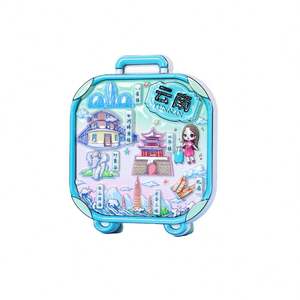 Maleta de Resina 3D Personalizada con Diseño de Ciudad, Estilo Creativo y Ecológico para Uso Doméstico y de Viaje, Impresión Personalizada - Product Image 1