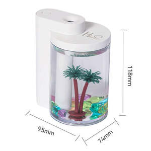 Humidificador de Aire USB Creativo con Diseño de Micro-Paisaje y Difusor de Aroma de Aceites Esenciales con Luz LED Cambiante - Product Image 6