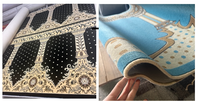 Moquette murale sur mesure, moquette rayée bleue, moquette d'hôtel pour salle de banquet