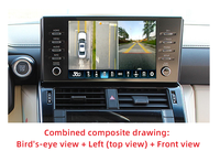 Caméra de recul Wemaer LC300 à vision panoramique à 360 degrés, système de caméra de voiture 3D AVM à 4 canaux pour Toyota Land Cruiser 300