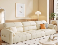 Ensemble de meubles de salon d'intérieur au design nordique Canapé-lit sectionnel à la mode avec bois et tissu