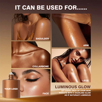 Fond de Teint Liquide Bronzant Marque Blanche Correcteur avec SPF Imperméable Couvrance Totale Longue Durée Protection Solaire Maquillage
