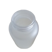 Flacon de pilules médicales vides en verre givré, 3 pièces, 120ml, 4oz, avec capuchon en or