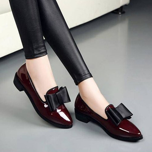 <span class=keywords><strong>Scarpe</strong></span> Eleganti da Donna con Fiocco e Punta Chiusa in Pelle PU, Comode <span class=keywords><strong>Scarpe</strong></span> Basse da Cerimonia con Tacco Basso - Product Image 6