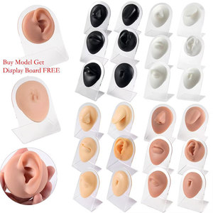 Modelo de silicona para <span class=keywords><strong>perforaciones</strong></span> de oreja, modelo simulado multicolor para exhibición de joyería de <span class=keywords><strong>perforaciones</strong></span> de nariz, lengua y ombligo. - Product Image 1