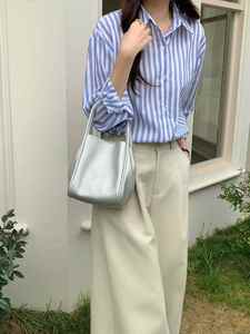 Vendita calda nuova moda tinta unita stile Vintage morbido PU composito borsa da donna 2-in-1 spalla a tracolla borsa a secchiello - Product Image 6