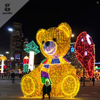 Luz LED Decorativa con Motivo de Oso de Peluche 3D Gigante IP65 para Navidad, Plaza, Parque, Centro Comercial