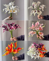 Hochwertige Künstliche Calla-Lilie 34cm Lang Perfekt für Muttertag Weihnachten Weiße Hochzeit Party oder Heimdekoration