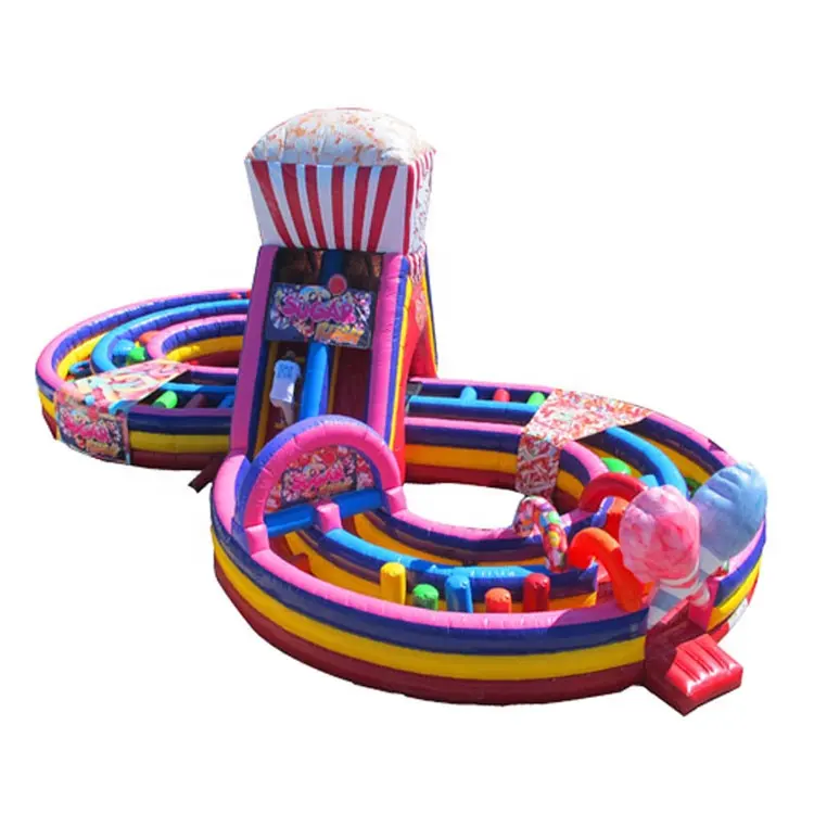 Bonito túnel inflable obstáculo desafío juego juegos de obstáculos juego