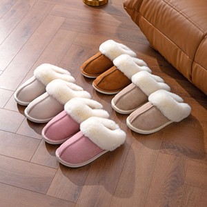 Factory Wholesale Women's Cotton for Slippers Winter Close-Toe Indoor Casual <b>Slides</b> Non-Slip Design for Summer Autumn Seasons - Product Image 1