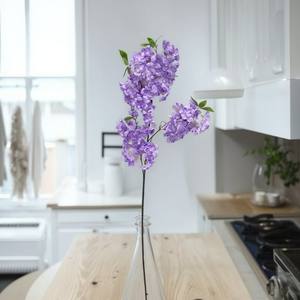 Fleurs de cerisier artificielles réalistes à 5 branches fleurs roses vibrantes superbe conception réaliste remise de diplôme durable à la main - Product Image 5