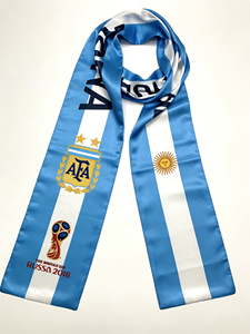 Écharpe en satin personnalisée avec logo 13x135cm, écharpe de supporter de football, écharpe nationale personnalisée pour supporter de football, pour les matchs sportifs - Product Image 6