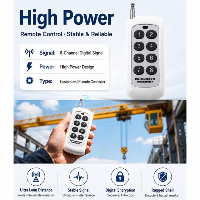 OEM Long Range Industrial Radio Frequency (RF 433/315) Remotes Learning Rolling Fixed Code Strong Signal Penetration Plastic
