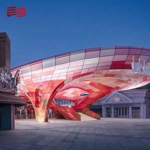 Cấu trúc thép nghệ thuật sáng tạo ngoài trời đô thị với ánh sáng LED cho cảnh quan và trung tâm mua sắm - Product Image 2