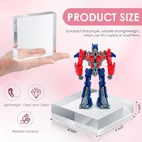 4 Stück 4x4x1 Zoll Polierte Klare Acrylwürfel Quadratischer Displayblock Ständer Schmuck Kuchen Ring Präsentationsständer