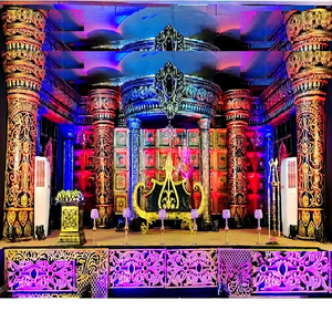 Castillo tema boda gran fibra escenario antiguo palacio tema boda recepción escenario Sur indio boda ceremonia corona escenario - Product Image 1