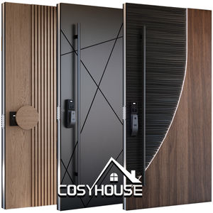 Puerta de Entrada de Villa de Lujo, Puerta Principal Exterior Moderna de Aluminio, Puerta Frontal Personalizada de Alta Gama - Product Image 1