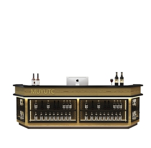 Comptoir de bar de restaurant de boîte de nuit de stockage <span class=keywords><strong>multicouche</strong></span> rond blanc de conception contractée à vendre - Product Image 6