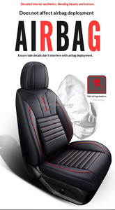 Fundas de Asiento de Coche de Cuero Nappa Negro, Juego Completo Compatible con Audi A3 Q3 Q5 <span class=keywords><strong>Citroen</strong></span> <span class=keywords><strong>C4</strong></span>, Decoración Interior de Auto Resistente a la Decoloración - Product Image 4