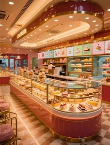 Vitrine/Comptoir en Fer et Bois pour Présentation de Pains, Pâtisseries et Gâteaux avec Éclairage pour Centres Commerciaux et Boulangeries - Product Image 5