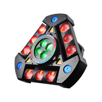 Barre lumineuse LED laser RGB rotative transfrontalière, projecteur de scène mobile pour ambiance de fête avec télécommande